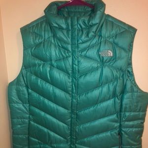 Bright blue northface vest